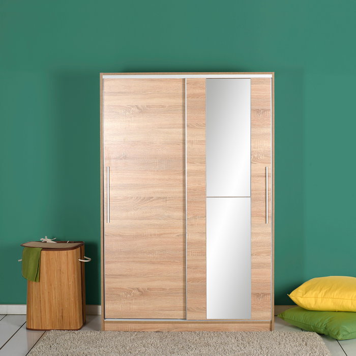 Hanah Home Armario Sonomo con Puerta Corredera de Espejo
